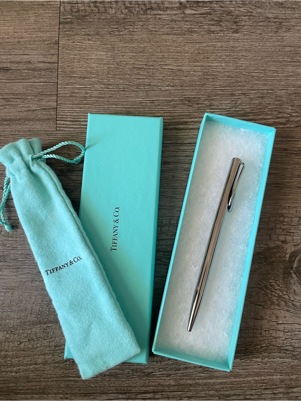 Tiffany & Co. Elsa Peretti Ballpoint Pen with Signature Box and Pouch